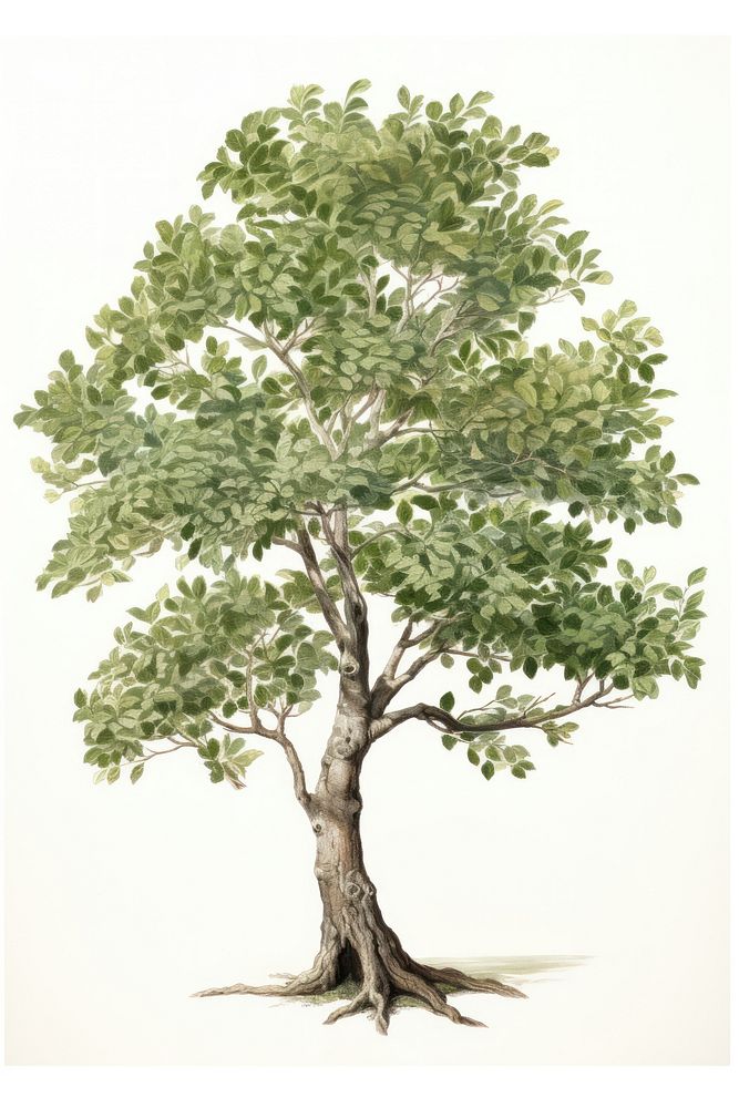 Botanical illustration of a tree plant outdoors sycamore.