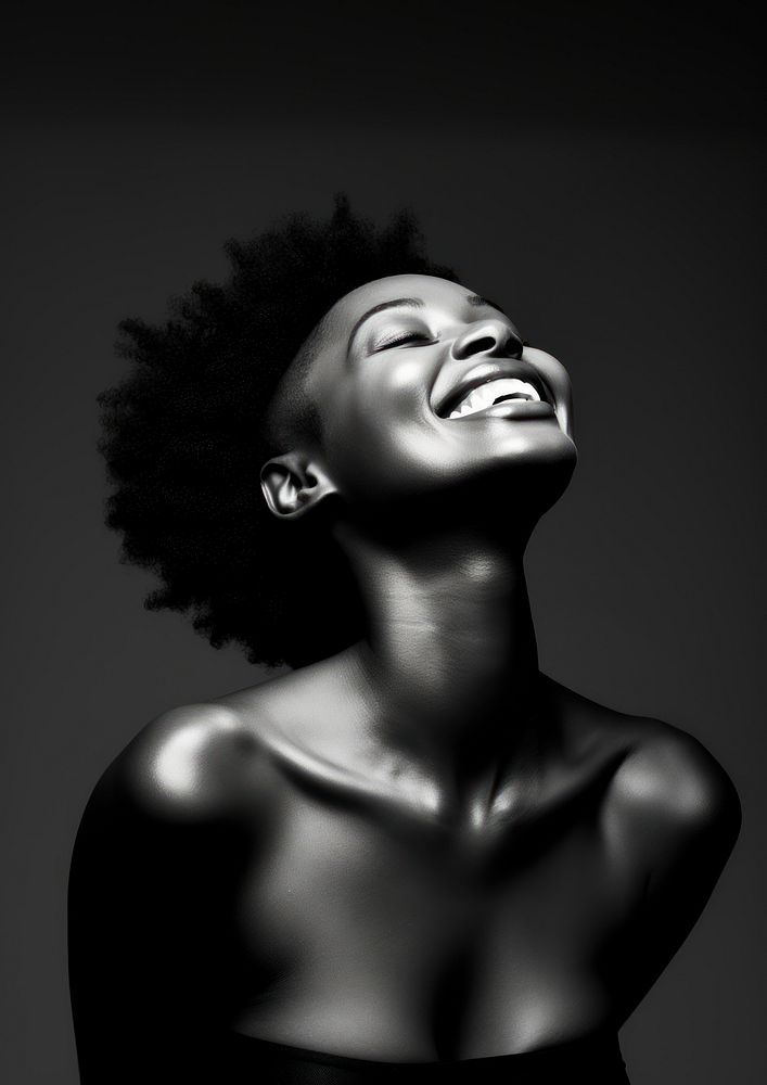 A happy black woman portrait photography adult white.