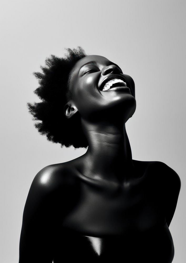 A happy black woman portrait photography adult white.