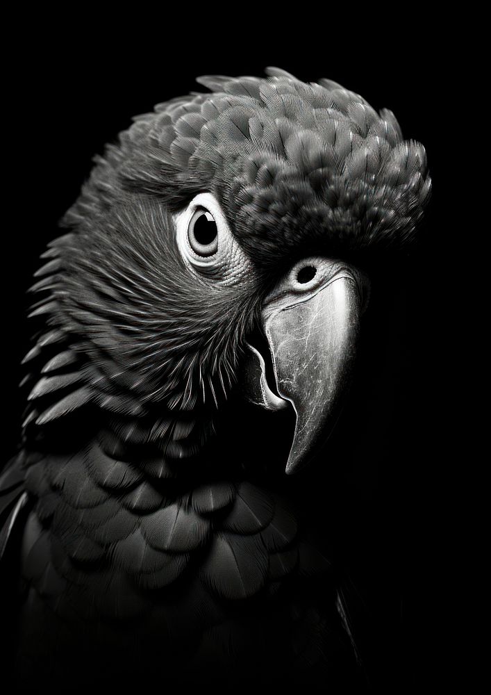 A parrot animal black bird.
