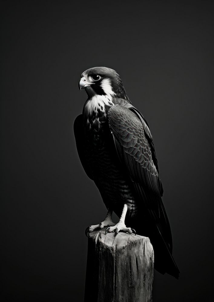 A peregrine vulture animal black.