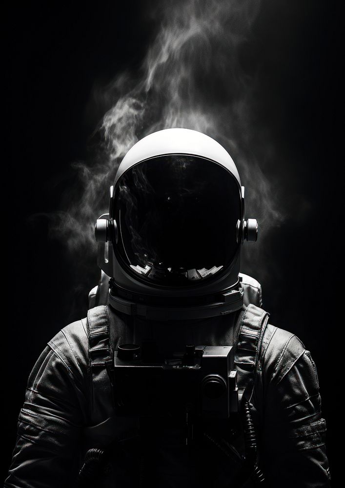 An astronaut photography portrait helmet.