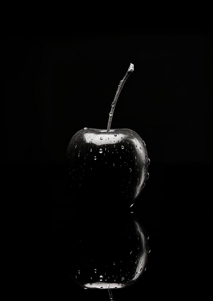 An apple fruit black plant.
