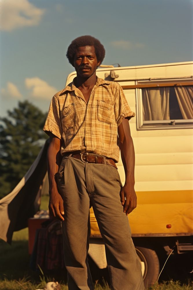 African man travelling portrait standing adult.