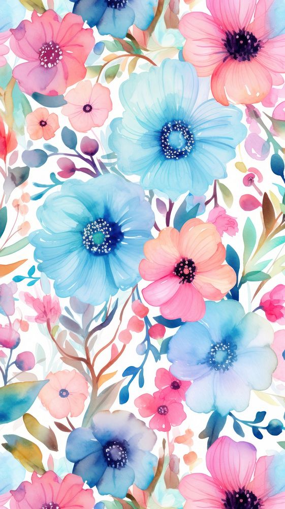  Floral background pattern nature backgrounds. AI generated Image by rawpixel.