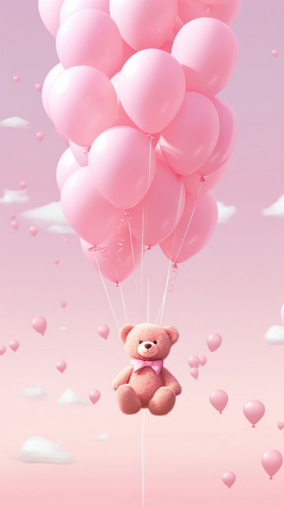  Balloon pink toy celebration. 