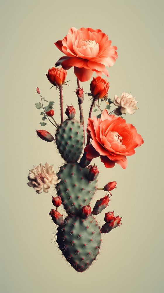Desert cactus flower plant petal.