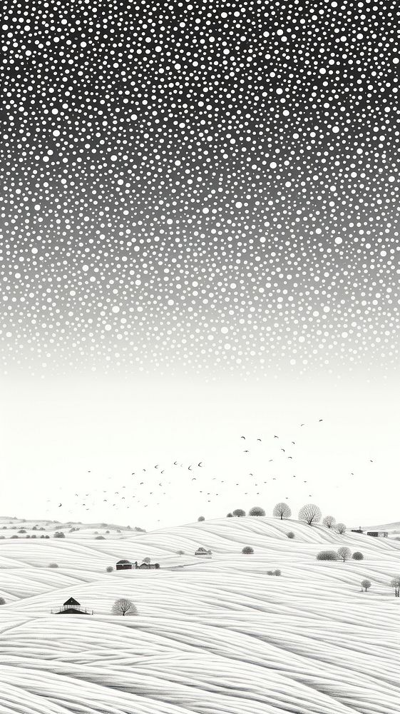 Illustration of a snowing landscape outdoors nature.
