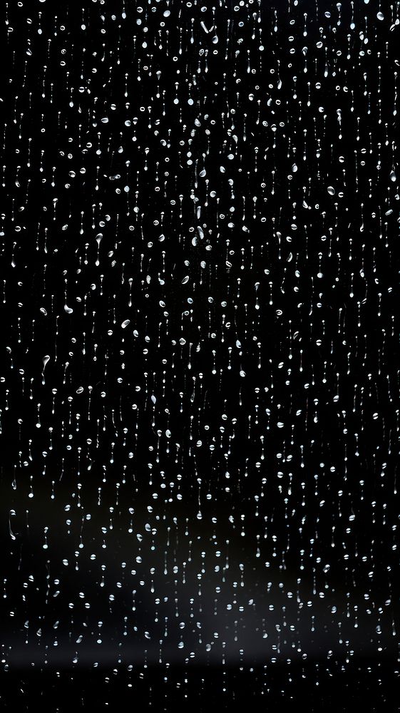 Illustration of a window rain lighting confetti night.