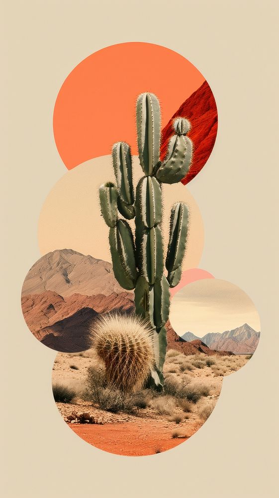Desert cactus plant tranquility semi-arid.