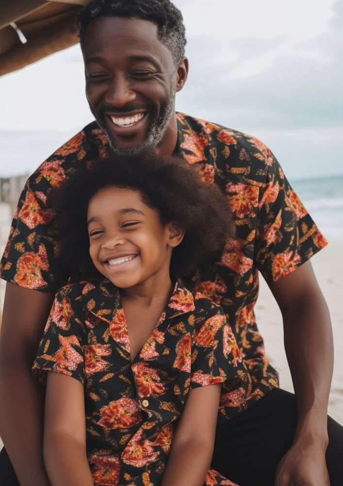 Black dad spend time with daughter laughing family adult.
