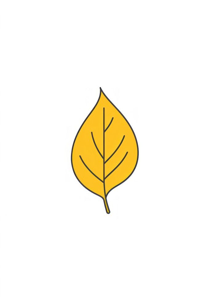 Yellow tree leaf plant line logo.