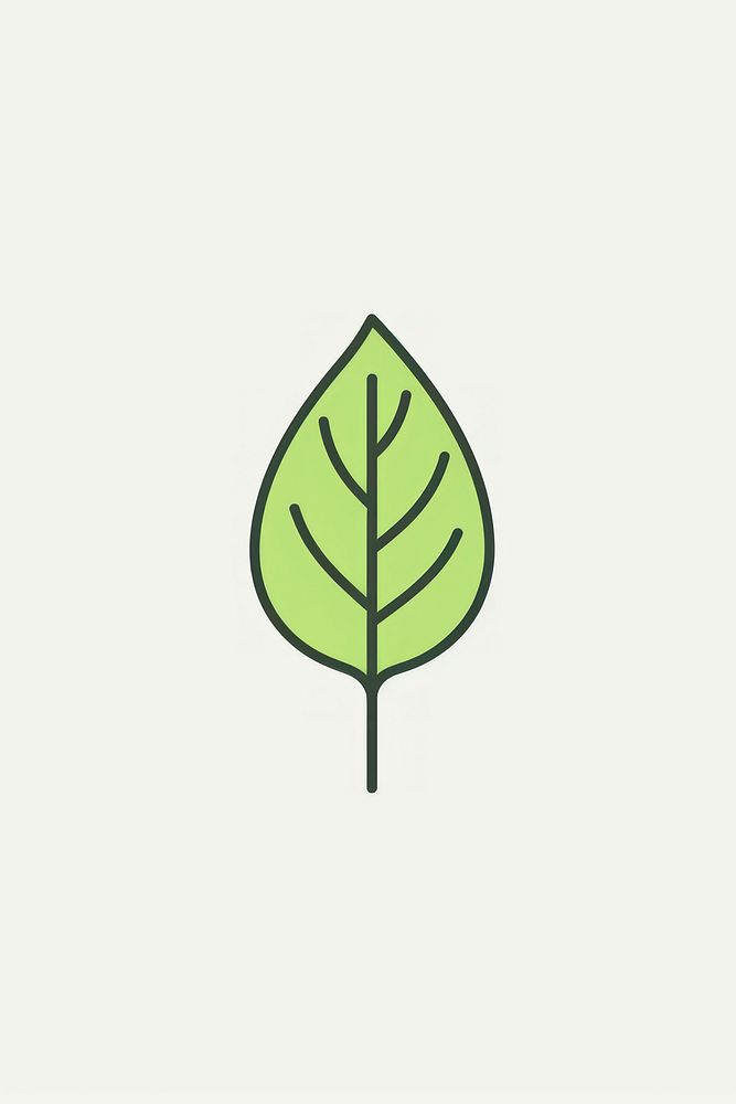 Green tree leaf plant line logo.
