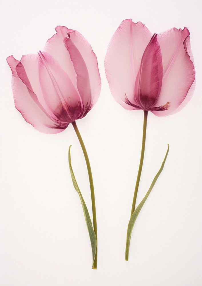 Real Pressed tulip flowers blossom petal plant.