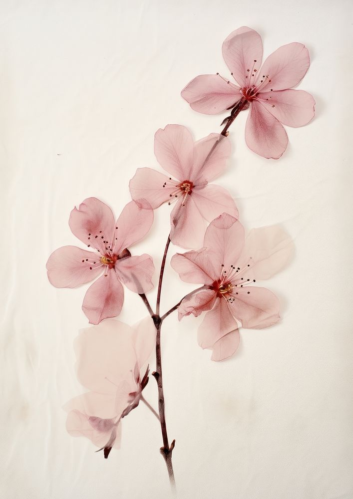Real Pressed cherry blossom flower petal plant.