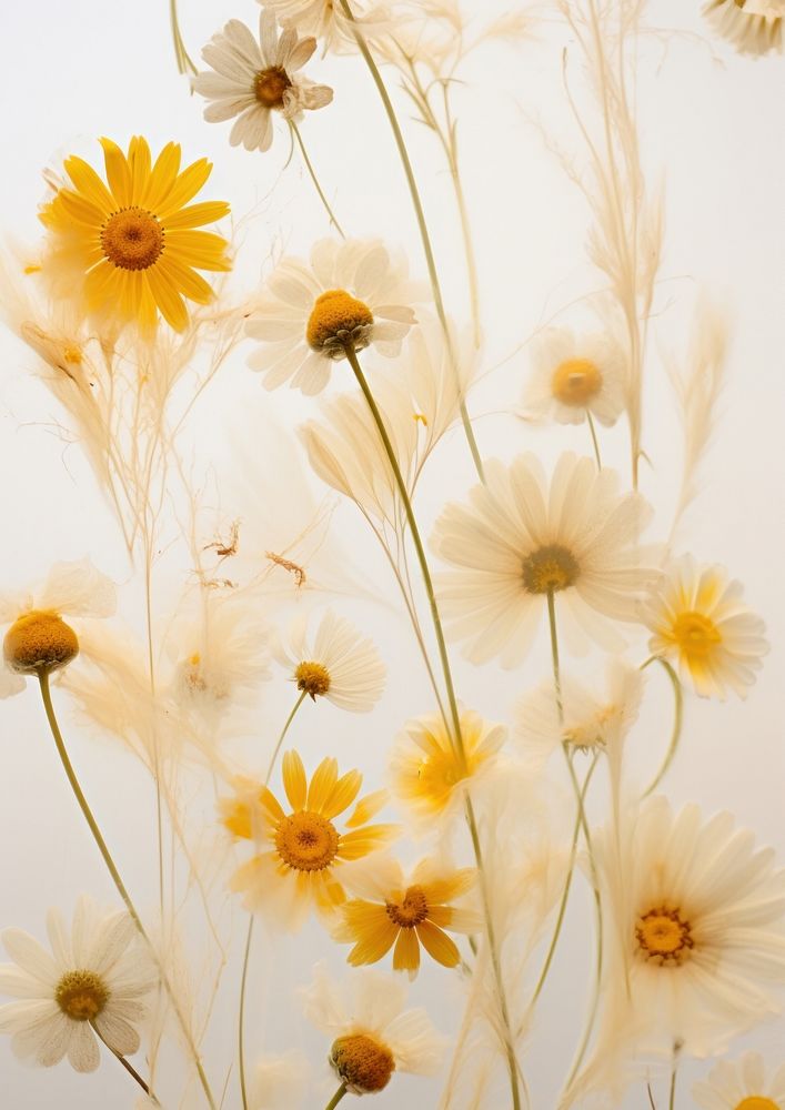Real Pressed daisy flowers backgrounds petal plant.