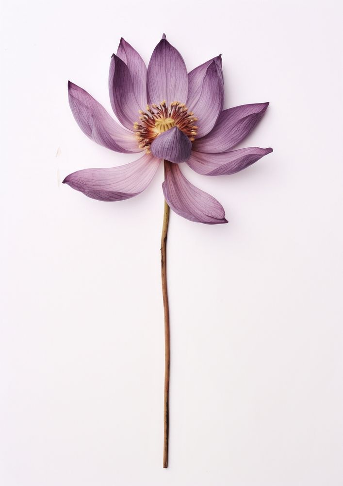 Real Pressed purple lotus flower blossom petal.