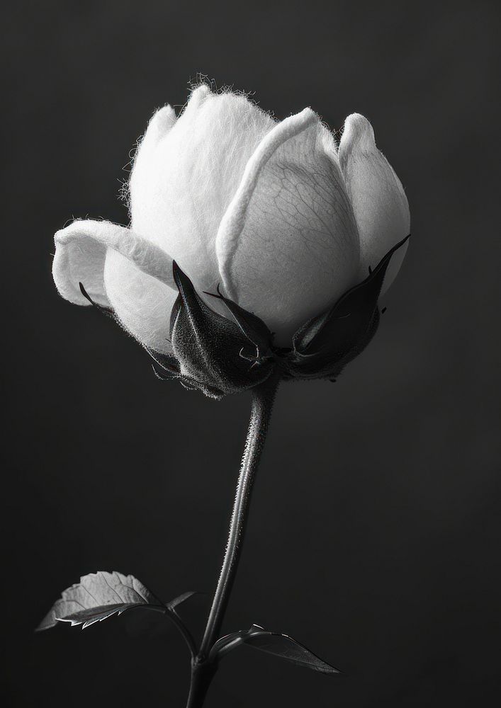 A cotton flower petal plant white.