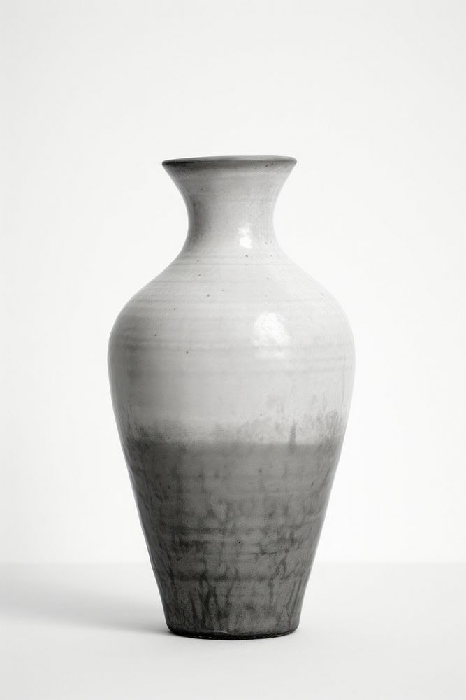 Grey vase monochrome porcelain pottery. AI generated Image by rawpixel.