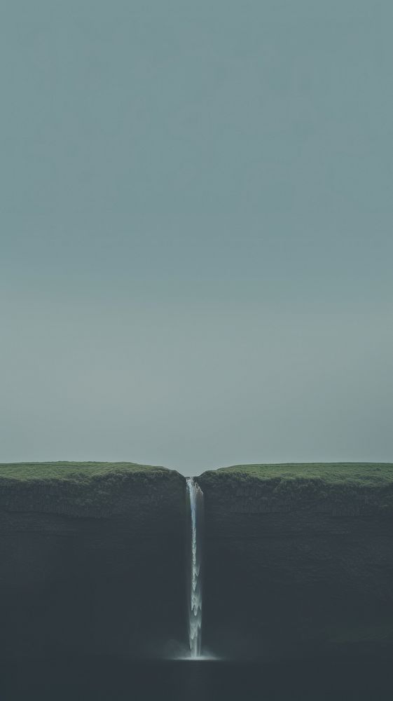 Waterfall outdoors horizon nature. AI generated Image by rawpixel.