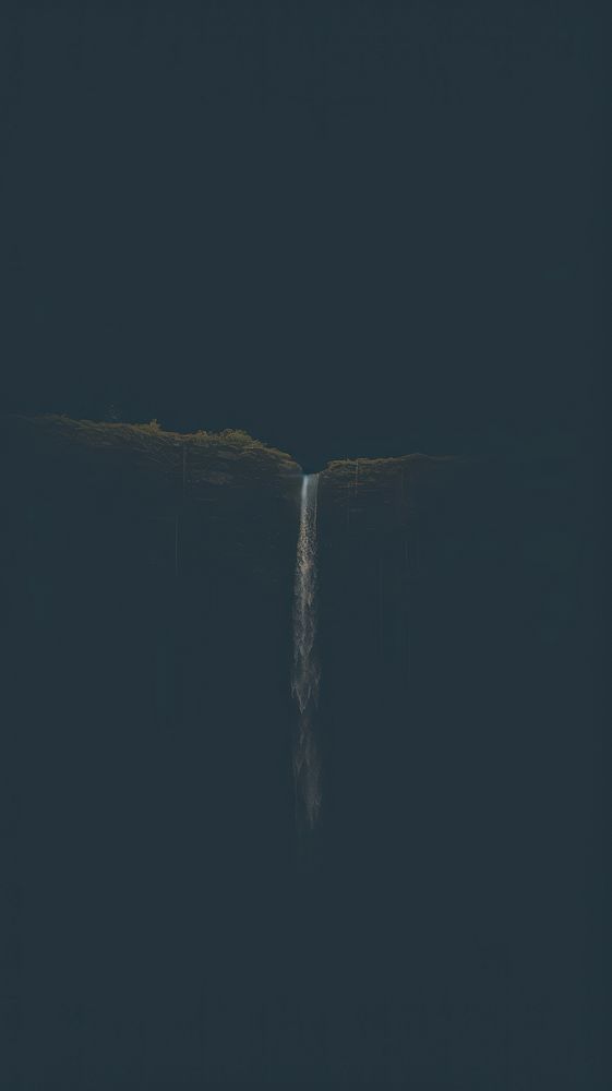Waterfall outdoors nature night. AI generated Image by rawpixel.