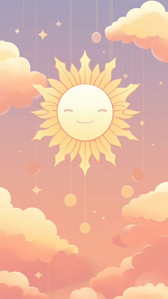 Sun and cloud backgrounds outdoors pattern.