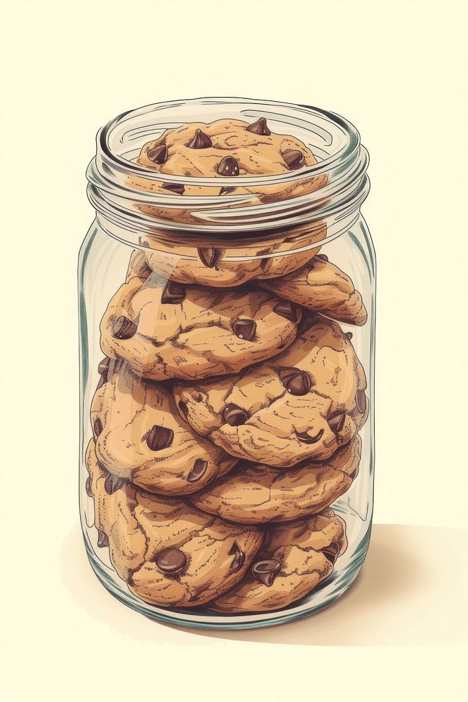 Cookie jar transparent container.