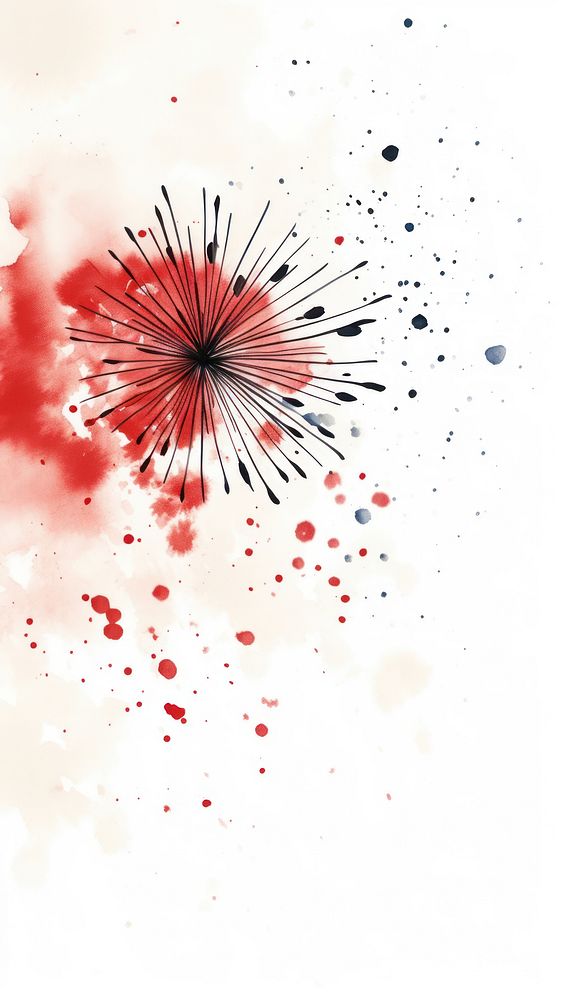 Ink painting minimal of fireworks backgrounds celebration splattered.