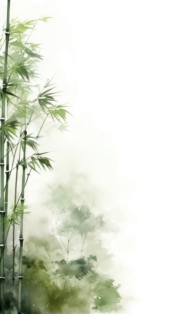 Ink painting minimal of forest backgrounds bamboo nature.