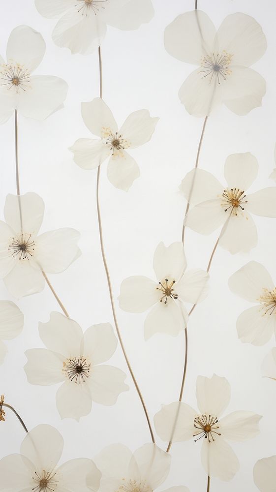 PNG Real pressed white flowers backgrounds wallpaper petal. AI generated Image by rawpixel.