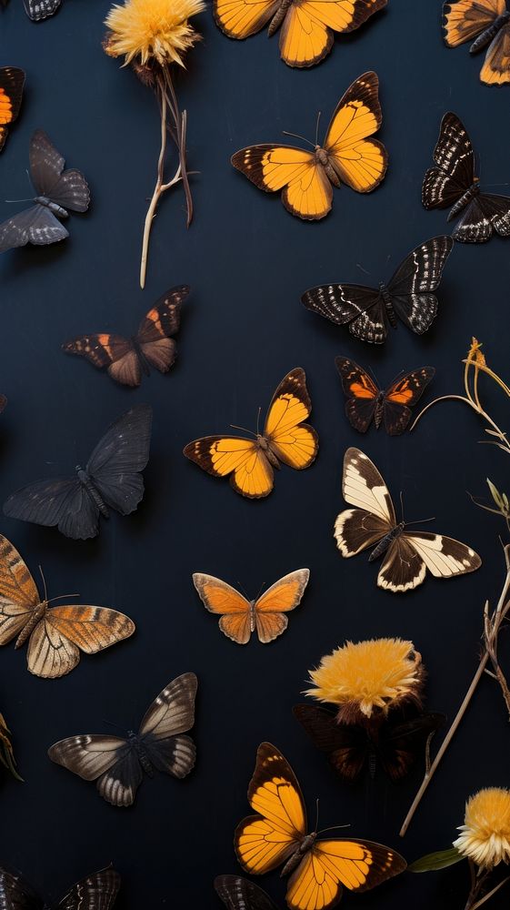 PNG Real pressed butterflies butterfly animal insect. AI generated Image by rawpixel.