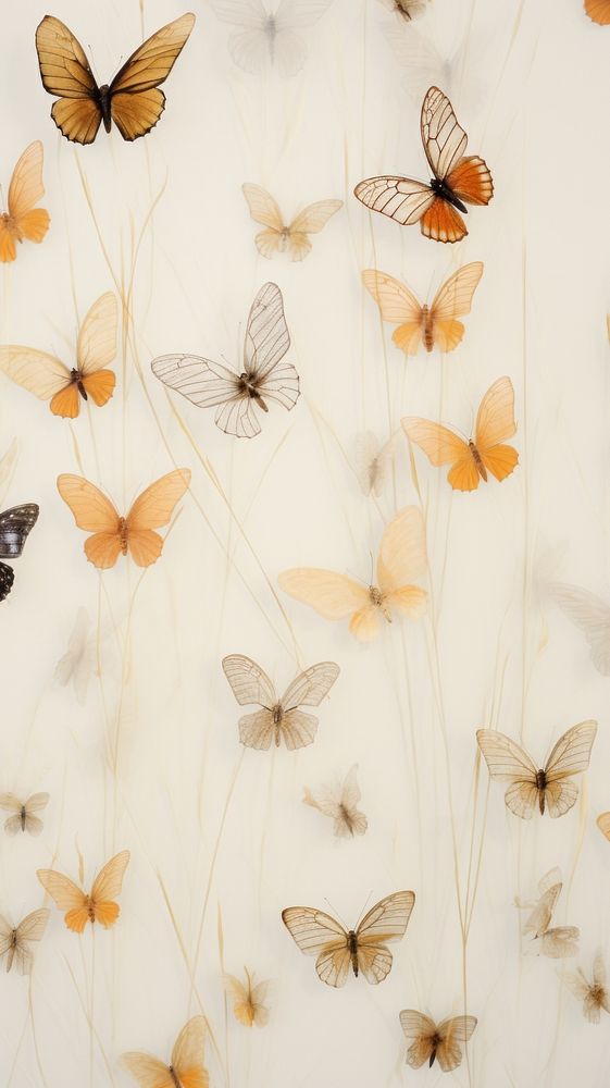 PNG Real pressed butterflies backgrounds butterfly wallpaper. AI generated Image by rawpixel.