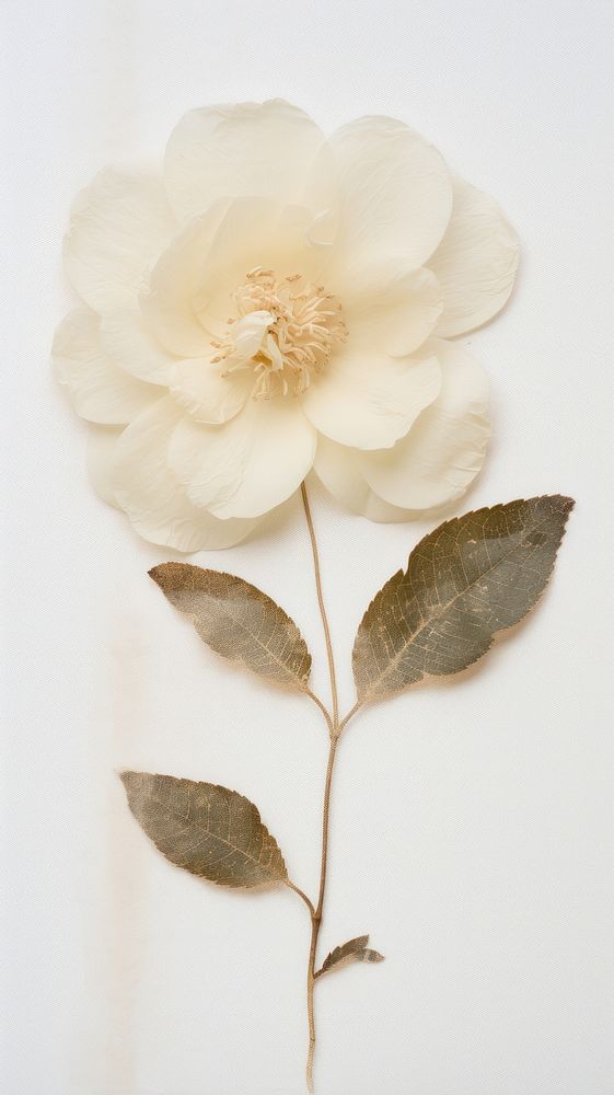 PNG Real pressed camellia flower plant petal. AI generated Image by rawpixel.
