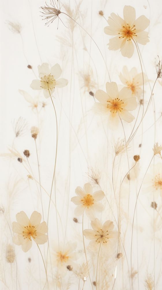 PNG Real pressed dried cute flowers backgrounds wallpaper pattern. AI generated Image by rawpixel.