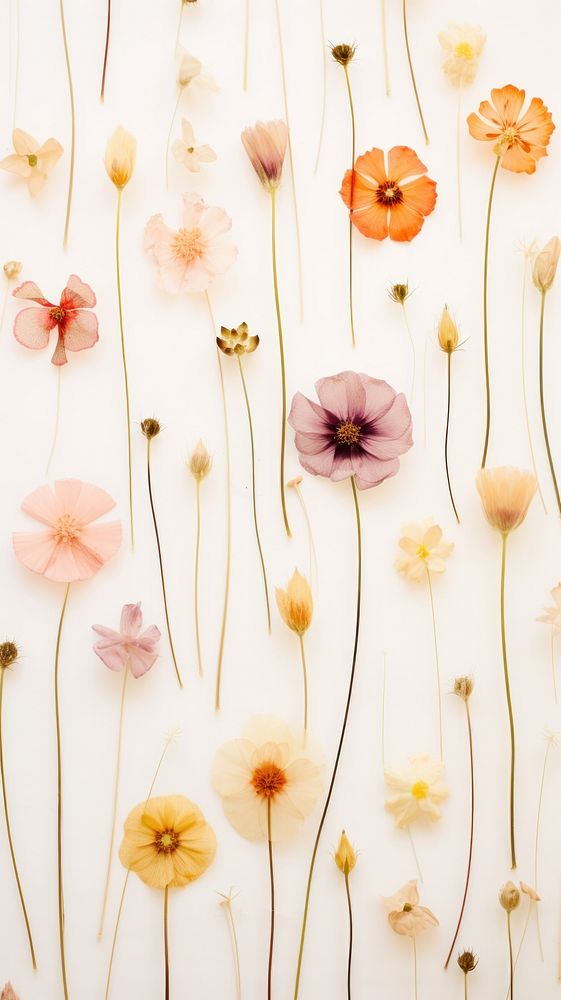 PNG Real pressed dried cute flowers backgrounds wallpaper pattern. AI generated Image by rawpixel.