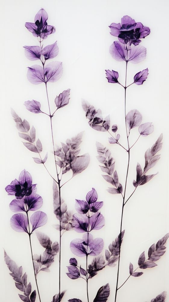 PNG Real pressed dried purple flowers lavender plant petal. AI generated Image by rawpixel.