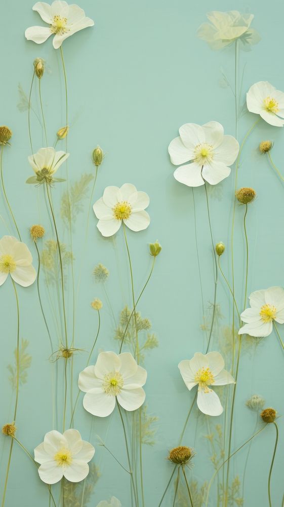 PNG Real pressed spring flowers backgrounds wallpaper green. AI generated Image by rawpixel.