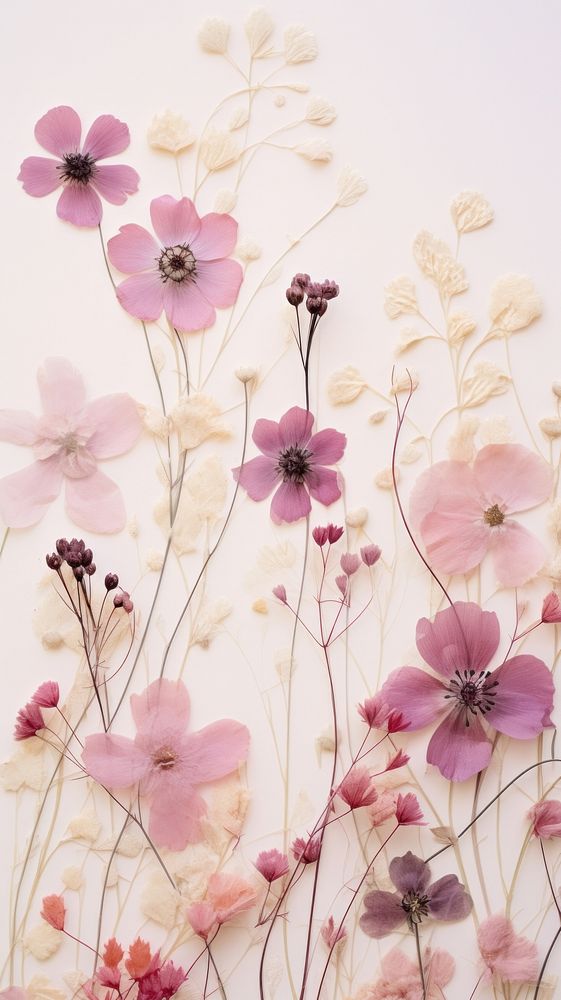 PNG Real pressed spring flowers backgrounds pattern petal. AI generated Image by rawpixel.