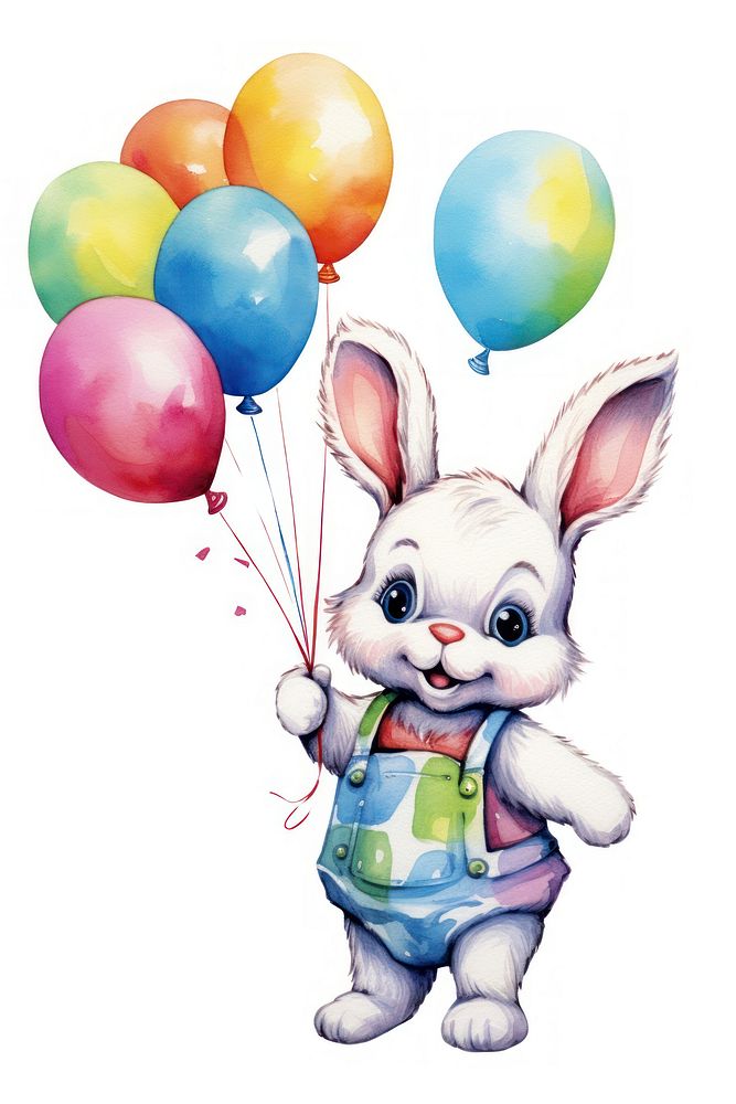 Easter eggs bunny balloon cartoon.