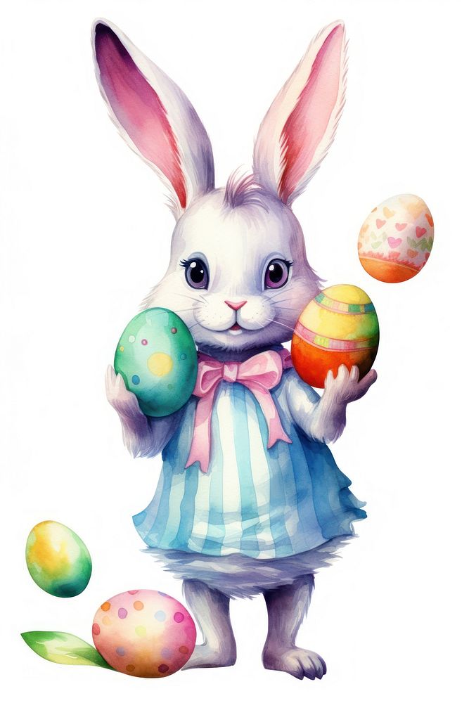 Easter eggs bunny cartoon cute.