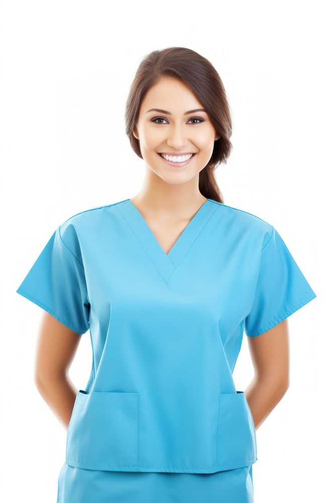 Nurse smiling blouse adult.