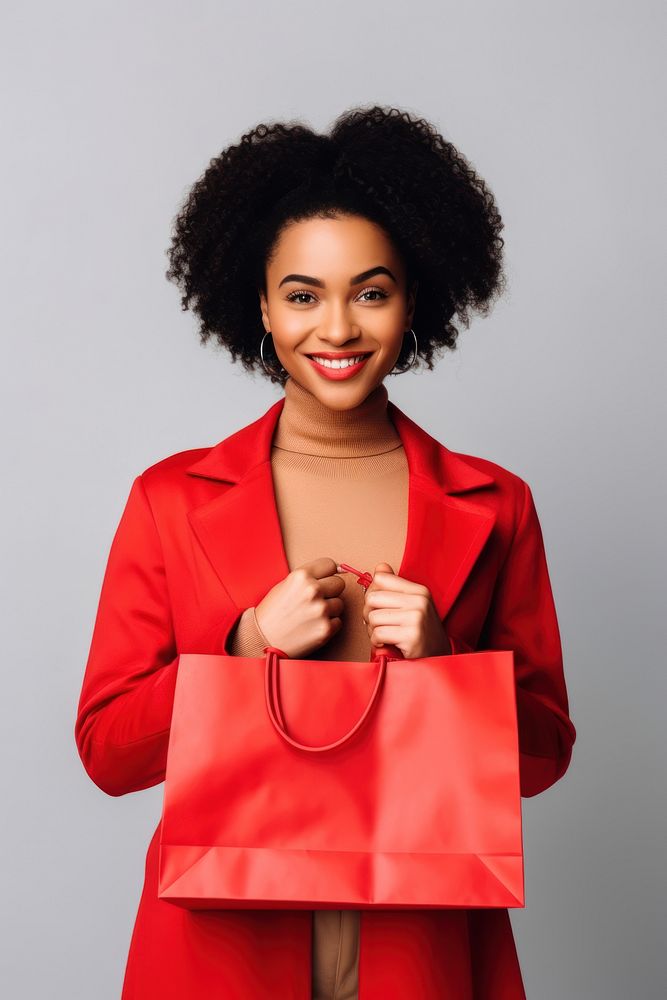 Black woman portrait handbag adult.