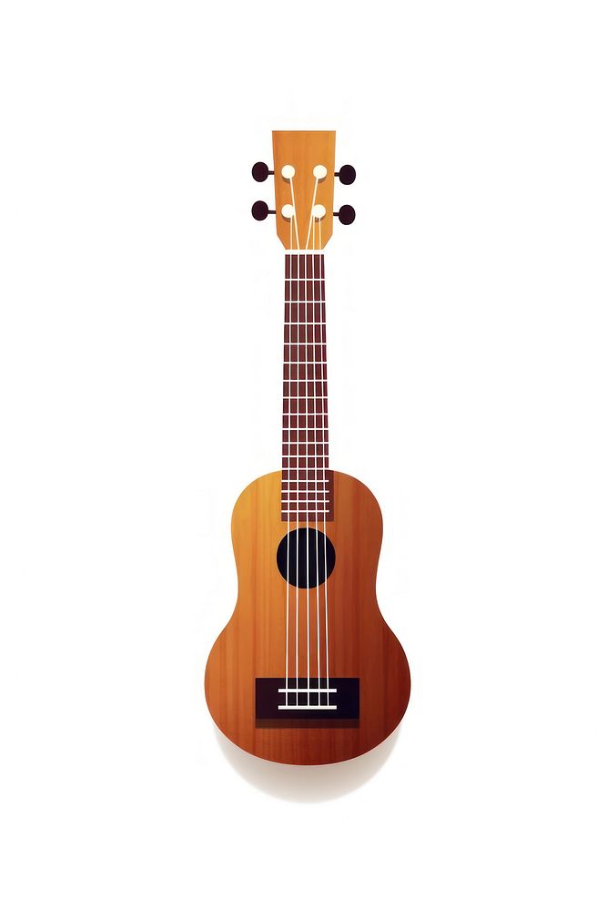 An ukulele guitar white background performance creativity.