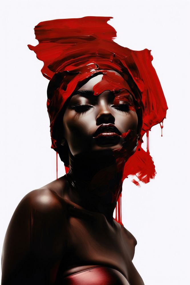 Black woman portrait adult paint.