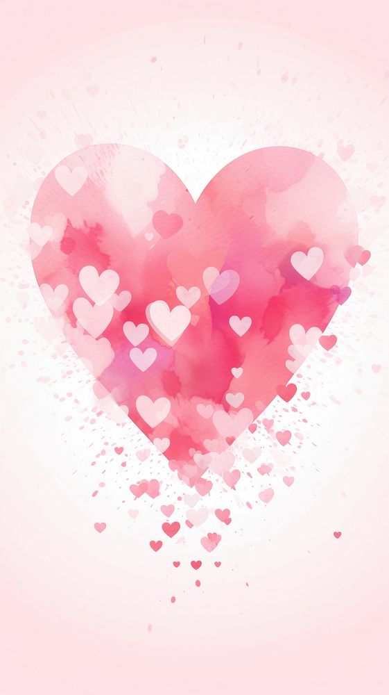  Pink heart pattern backgrounds celebration abstract. AI generated Image by rawpixel.
