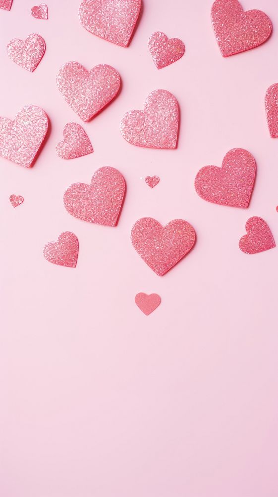  Pink hearts glitter backgrounds pink celebration. AI generated Image by rawpixel.