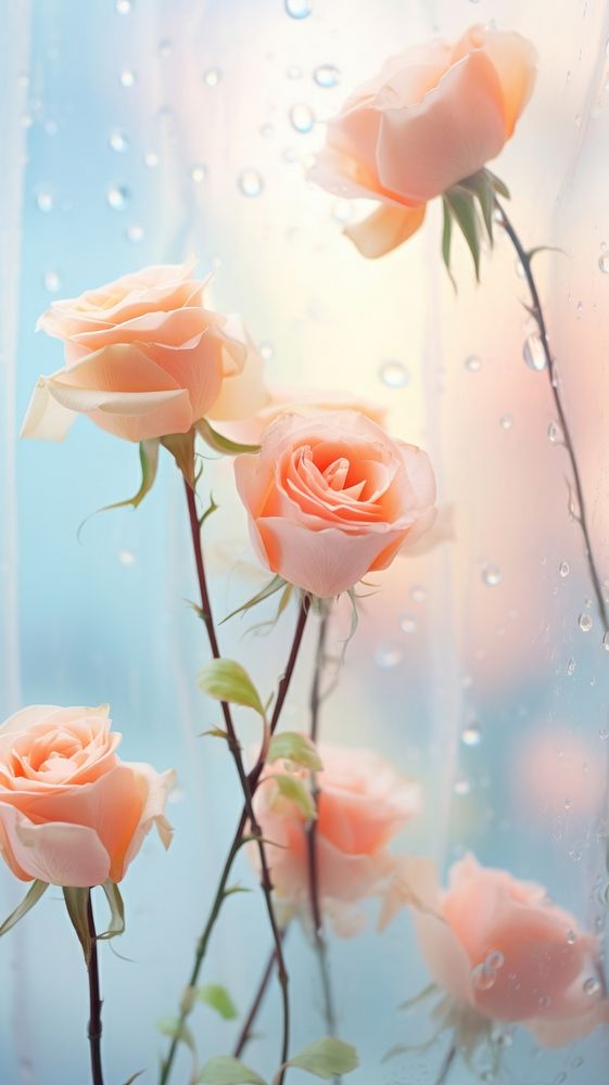  Blurred roses flower petal plant. AI generated Image by rawpixel.