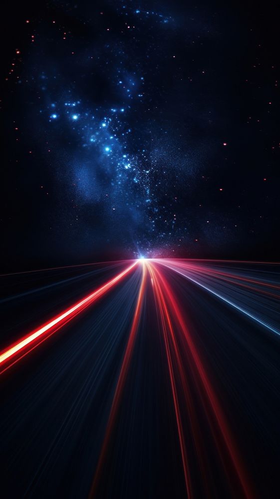  Light in galaxy highway nature speed. AI generated Image by rawpixel.