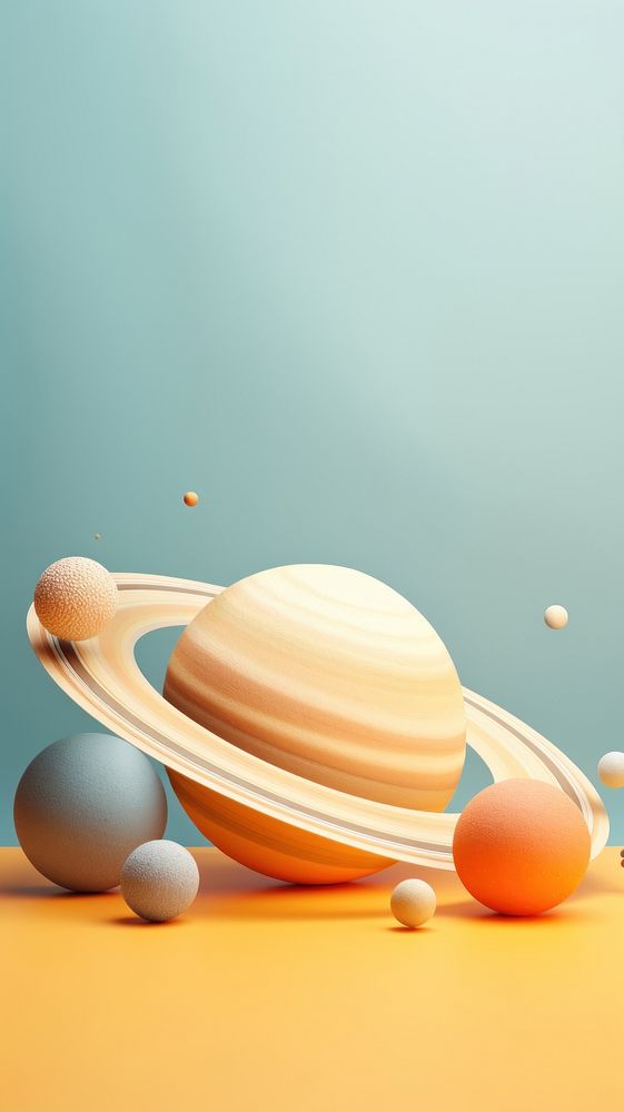  Solar system paper art simplicity astronomy universe. AI generated Image by rawpixel.