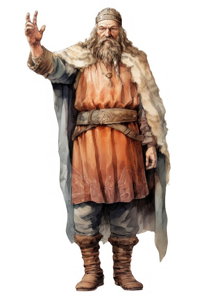 Viking warrior adult white background bodybuilder.